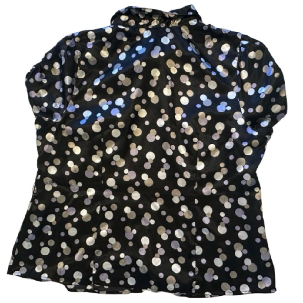 Lane Bryant Black and White Polka Dot Top - Picture 2 of 3